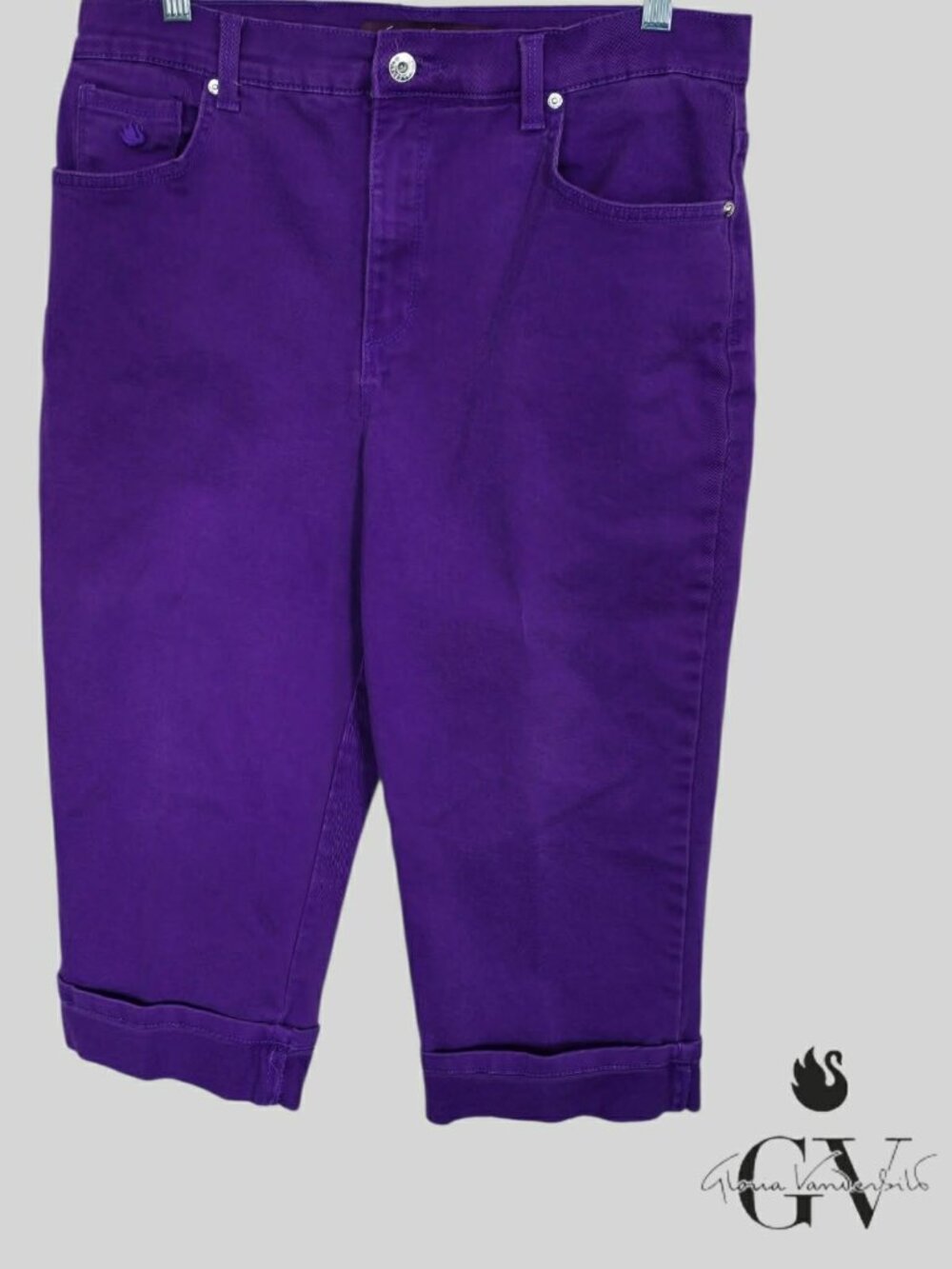Gloria Vanderbilt Purple  Amanda Capri Summer Casual Womens  10